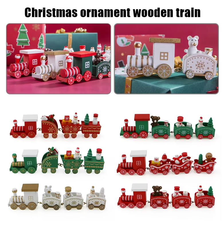 Christmas Wooden Train Merry Christmas Decorations | BUY ONE GET ONE 50% OFF!!!