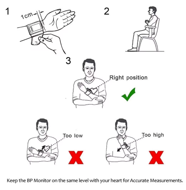 Home wrist electronic sphygmomanometer