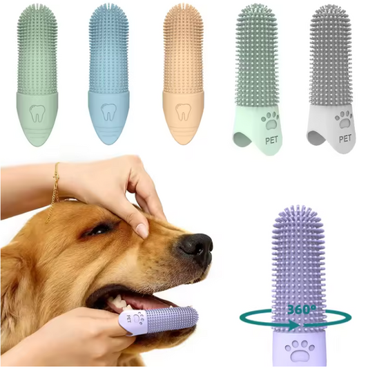 Pet toothbrush silicone finger sleeves 360-degree deodorant oral cleaning| BUY 1 GET 1 FREE