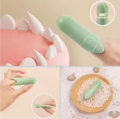 Pet toothbrush silicone finger sleeves 360-degree deodorant oral cleaning| BUY 1 GET 1 FREE