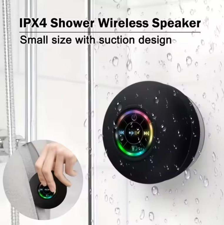 Waterproof Bluetooth Speaker Bathroom LED Light Illuminating