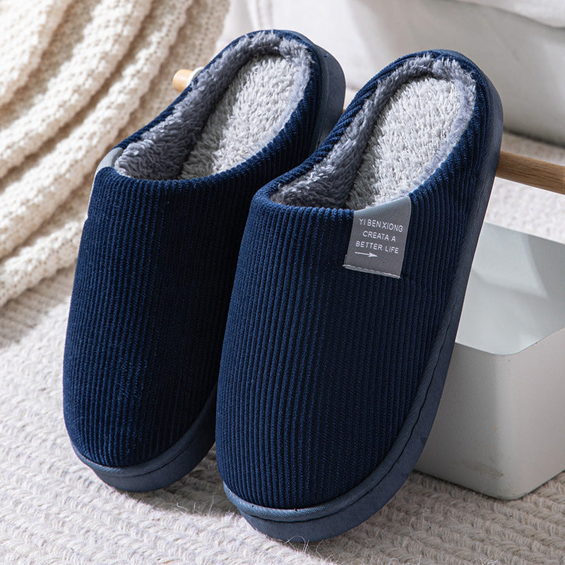 Indoor home men/ women's cute plush cotton slippers winter