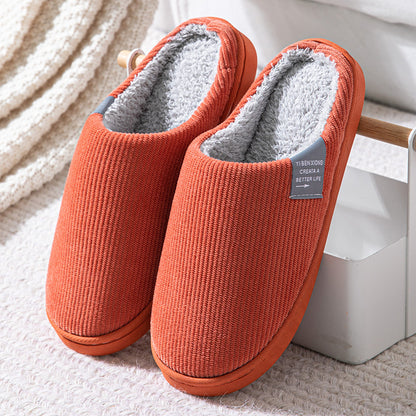 Indoor home men/ women's cute plush cotton slippers winter