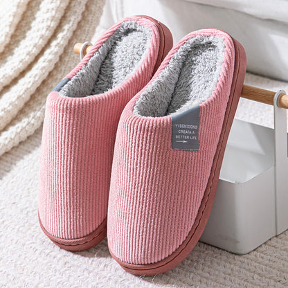 Indoor home men/ women's cute plush cotton slippers winter