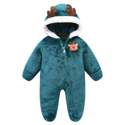 Christmas crawling clothes with feet Newborn baby jumpsuit