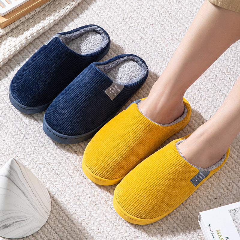 Indoor home men/ women's cute plush cotton slippers winter