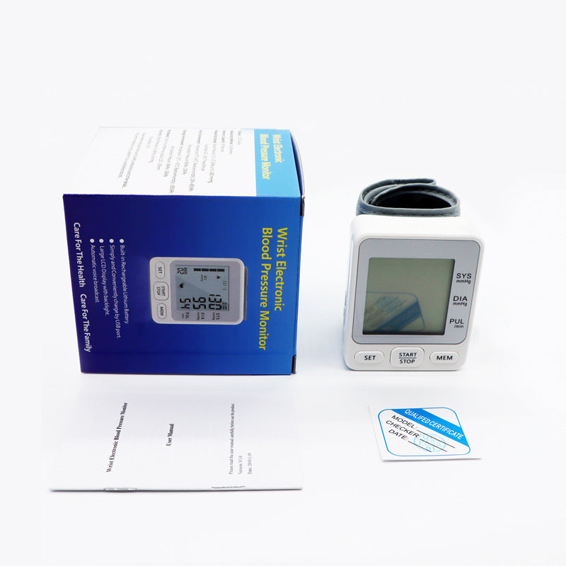 Home wrist electronic sphygmomanometer