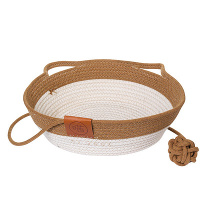 Japanese Round Hand Woven Rattan Cat Beds | BUY BED GET FREE MAT NOW!