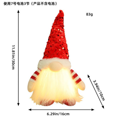 LED Glowing Faceless Gnome Sequins Doll Christmas Decorations | BUY ONE GET ONE 50% OFF