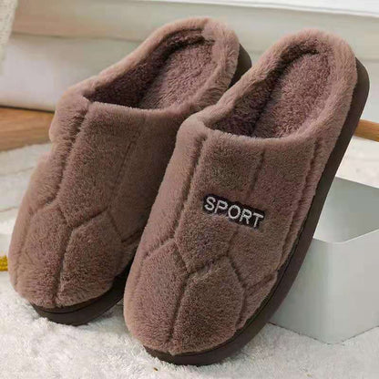 Indoor home men/ women's cute plush cotton slippers winter