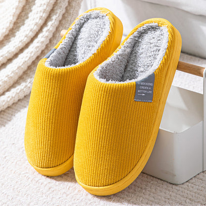 Indoor home men/ women's cute plush cotton slippers winter