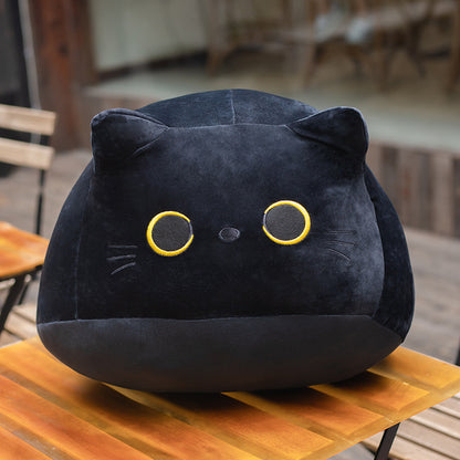 Black cat pillow plush doll