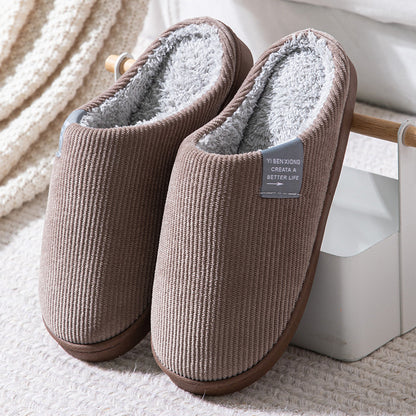 Indoor home men/ women's cute plush cotton slippers winter