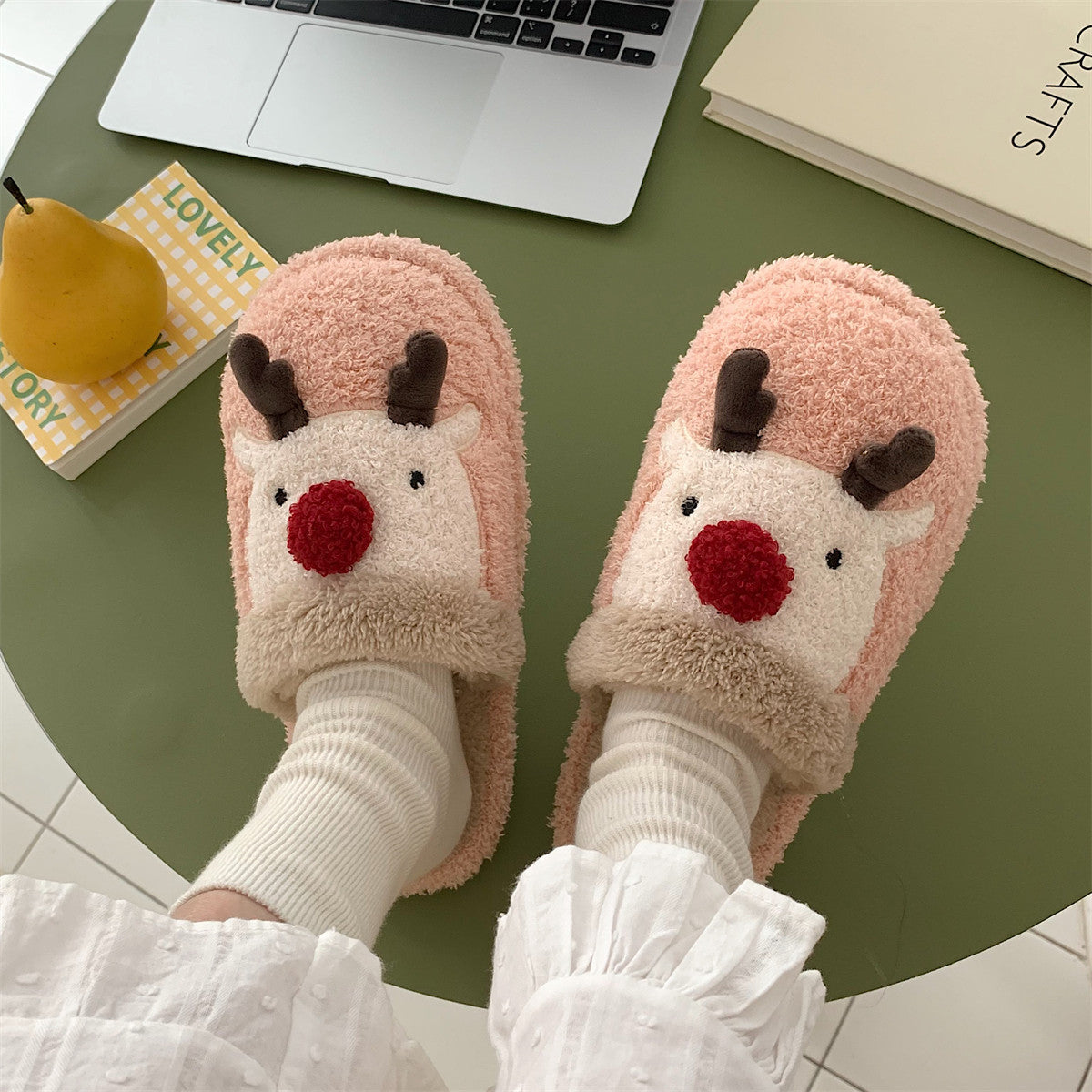 Cute Elk Home Indoor Plush Shoes | BUY ONE GET ONE 50% OFF!!!