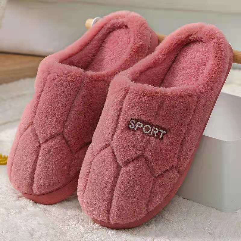 Indoor home men/ women's cute plush cotton slippers winter