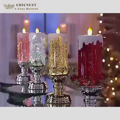 Christmas Scene Decoration Candle